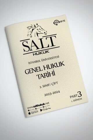 Genel Hukuk Tarihi Çift 1. Dönem Part-3 (2023-2024)-İÜHF-Konu Anlatım Kitapçığı