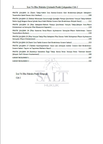 İcra ve İflas Hukuku Konu Anlatımlı ve Çözümlü Pratik Çalışmalar Cilt-2