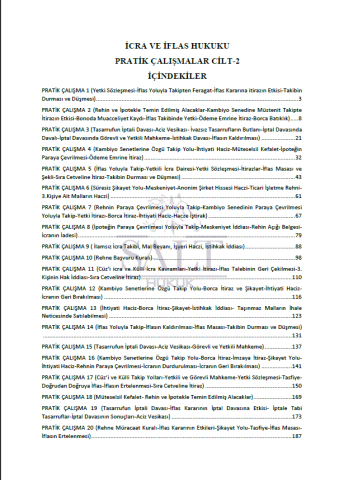 İcra ve İflas Hukuku Konu Anlatımlı ve Çözümlü Pratik Çalışmalar Cilt-2