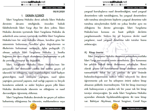İdari Yargılama Hukuku 1. Dönem Part-1 (2020-2021)-AKHF-Konu Anlatım Kitapçığı