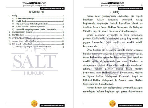 ÖZEL GEREKSİNİMLİ BİREYLERİ HAKLARI TÜM KONULAR-Konu Anlatım Kitapçığı