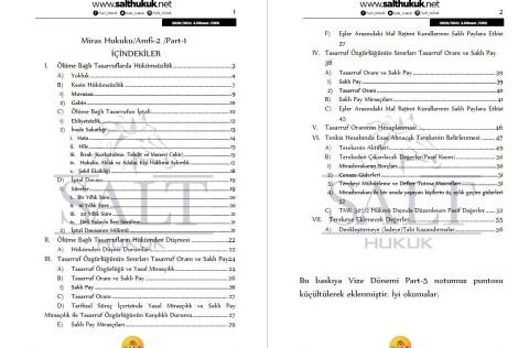 Miras Hukuku Amfi 2 2. Dönem Part-1 (2020-2021)-DEÜ-Konu Anlatım Kitapçığı