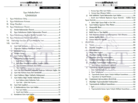 Eşya Hukuku 1. Dönem Part-1 (2020-2021)-AKHF-Konu Anlatım Kitapçığı