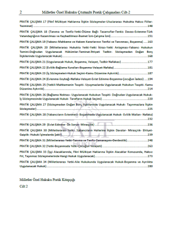 Milletlerarası Özel Hukuk Konu Anlatımlı ve Çözümlü Pratik Çalışmalar Cilt-2
