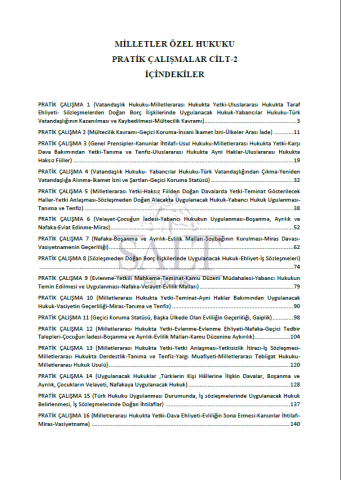Milletlerarası Özel Hukuk Konu Anlatımlı ve Çözümlü Pratik Çalışmalar Cilt-2