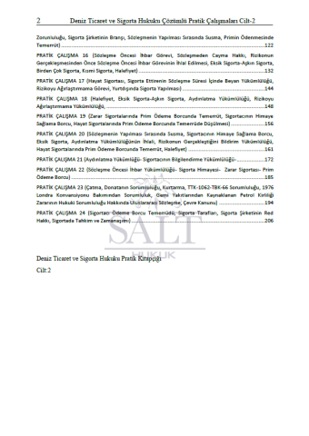 Deniz Ticaret ve Sigorta Hukuku Konu Anlatımlı ve Çözümlü Pratik Çalışmalar Cilt-2