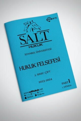 Hukuk Felsefesi Çift 1. Dönem Part-1 (2023-2024)-İÜHF-Konu Anlatım Kitapçığı