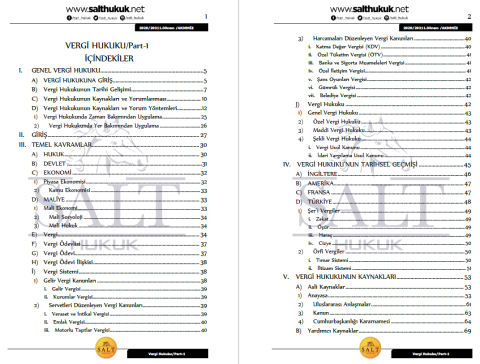 Vergi Huk. 1. Dönem Part-1 (2020-2021)-AKHF-Konu Anlatım Kitapçığı