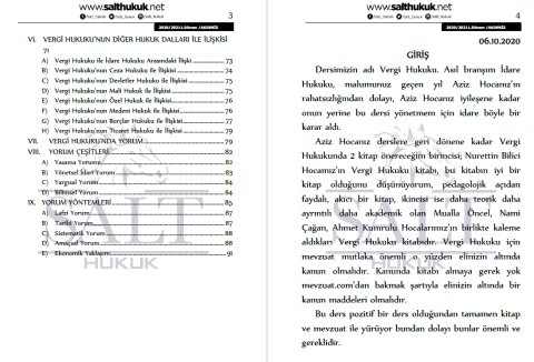 Vergi Huk. 1. Dönem Part-1 (2020-2021)-AKHF-Konu Anlatım Kitapçığı