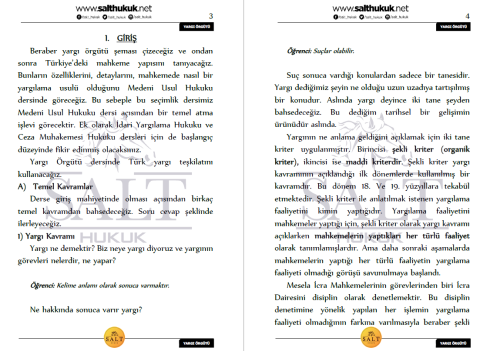 YARGI ÖRGÜTÜ TÜM KONULAR-Konu Anlatım Kitapçığı