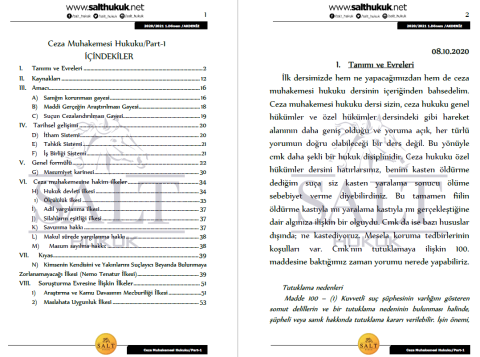 Ceza Muhakemesi Hukuku 1. Dönem Part-1 (2020-2021)-AKHF-Konu Anlatım Kitapçığı