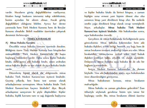 Miras Hukuku 1. Dönem Part-1 (2020-2021)-AKHF-Konu Anlatım Kitapçığı
