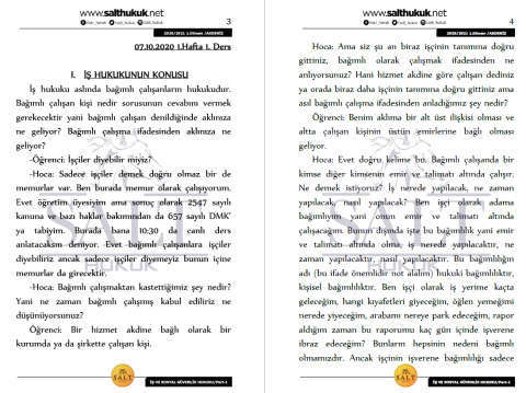 İş ve Sos. Güv. 1. Dönem Part-1 (2020-2021)-AKHF-Konu Anlatım Kitapçığı