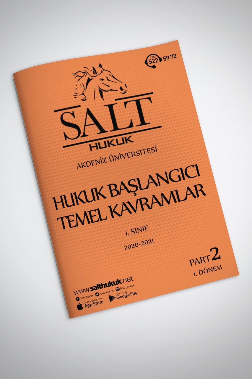 Hukuk Başlangıcı 1. Dönem Part-2 (2020-2021)-AKHF-Konu Anlatım Kitapçığı