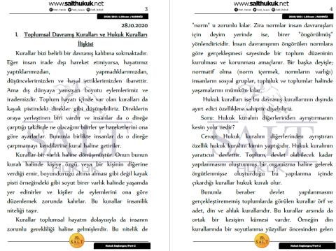 Hukuk Başlangıcı 1. Dönem Part-2 (2020-2021)-AKHF-Konu Anlatım Kitapçığı