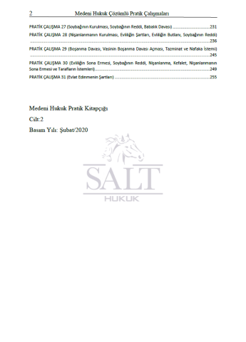 Medeni Hukuk (Aile Hukuku) Konu Anlatımlı Pratik Çalışma Cilt-2-Konu Anlatım Kitapçığı