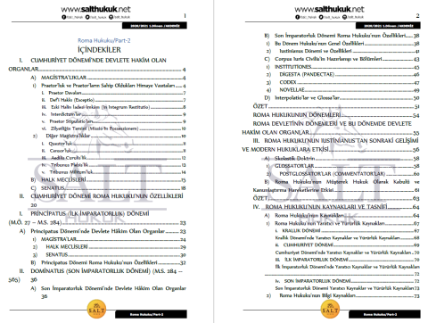 Roma Hukuku 1. Dönem Part-2 (2020-2021)-AKHF-Konu Anlatım Kitapçığı