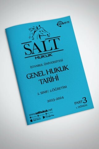 Genel Hukuk Tarihi 2.Öğretim 1. Dönem Part-3 (2023-2024)-İÜHF-Konu Anlatım Kitapçığı