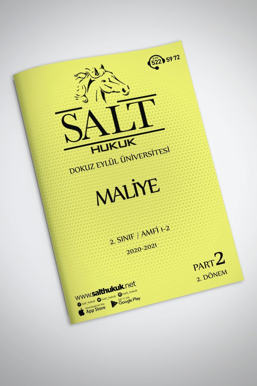 Maliye Hukuku Amfi 1-2 2. Dönem Part-2 (2020-2021)-DEÜ-Konu Anlatım Kitapçığı