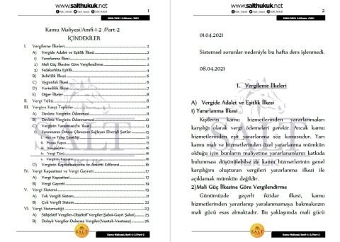 Maliye Hukuku Amfi 1-2 2. Dönem Part-2 (2020-2021)-DEÜ-Konu Anlatım Kitapçığı