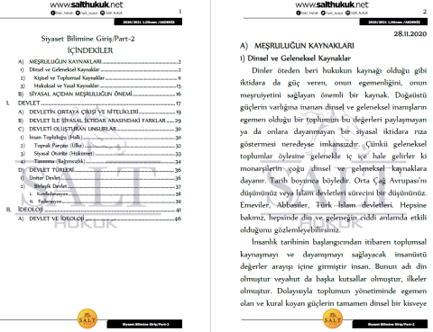 Siyaset Bilimine Giriş 1. Dönem Part-2 (2020-2021)-AKHF-Konu Anlatım Kitapçığı