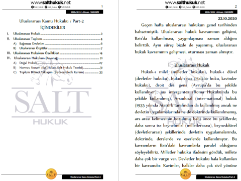 Uluslararası Kamu Hukuku 1. Dönem Part-2 (2020-2021)-AKHF-Konu Anlatım Kitapçığı