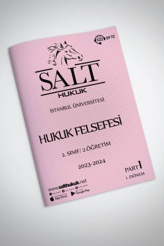 Hukuk Felsefesi 2.Öğretim 1. Dönem Part-1 (2023-2024)-İÜHF-Konu Anlatım Kitapçığı