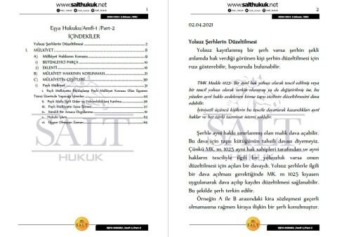 Eşya Hukuku Amfi 1 2. Dönem Part-2 (2020-2021)-DEÜ-Konu Anlatım Kitapçığı