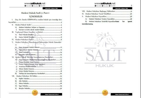 Medeni Hukuk Amfi 3 1. Dönem Part-1 (2020-2021)-DEÜ-Konu Anlatım Kitapçığı