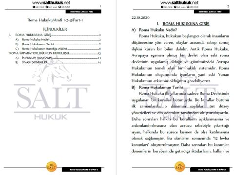 Roma Hukuku Amfi 1-2-3 1. Dönem Part-1 (2020-2021)-DEÜ-Konu Anlatım Kitapçığı