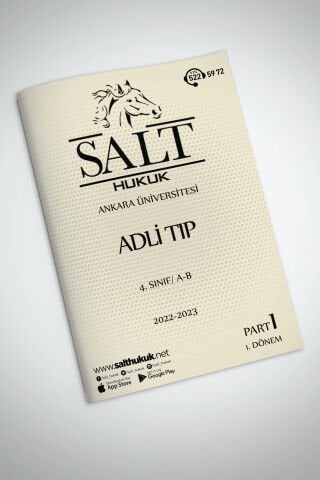 ADLİ TIP Amfi A-B 1. Dönem Part-1 (2022-2023)-AÜHF-Konu Anlatım Kitapçığı