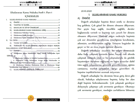 Uluslararası Kamu Hukuku Amfi 1 1. Dönem Part-1 (2020-2021)-DEÜ-Konu Anlatım Kitapçığı
