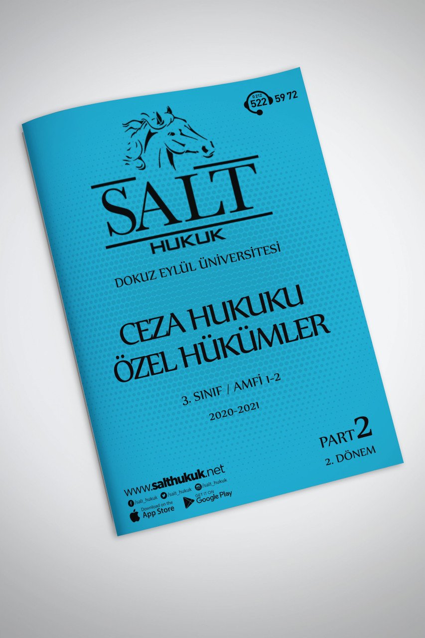 Ceza Özel Hukuku Amfi 1-2 2. Dönem Part-2 (2020-2021)-DEÜ-Konu Anlatım Kitapçığı