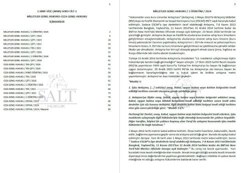 2.SINIF VİZE ÇIKMIŞ SORULAR CİLT-2 (MİLLETLER GENEL HUKUKU-CEZA GENEL HUKUKU)