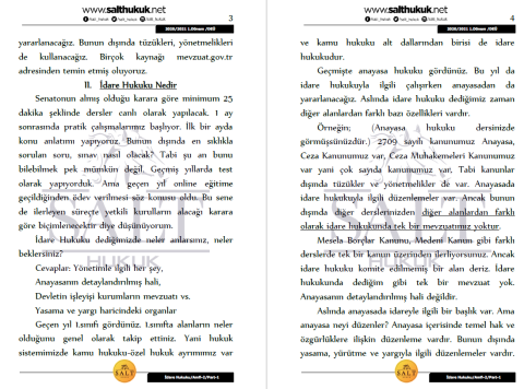 İdare Hukuku Amfi 2 1. Dönem Part-1 (2020-2021)-DEÜ-Konu Anlatım Kitapçığı