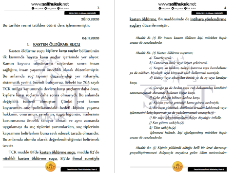 Ceza Özel Hukuku 1. Dönem Part-2 (2020-2021)-AKHF-Konu Anlatım Kitapçığı