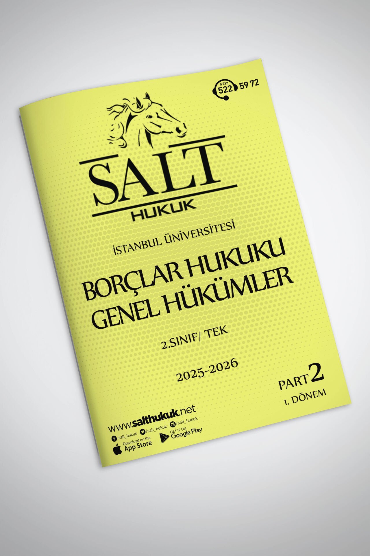 Borçlar Genel Hukuku Tek 1. Dönem Part-2 (2025-2026)-İÜHF-Konu Anlatım Kitapçığı