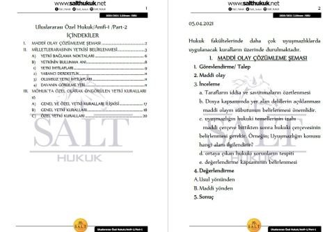 Milletler Özel Hukuku Amfi 1 2. Dönem Part-2 (2020-2021)-DEÜ-Konu Anlatım Kitapçığı