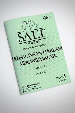 ULUSAL İNSAN HAKLARI MEKANİZMALARI Amfi A-B 1. Dönem Part-2 (2022-2023)-AÜHF-Konu Anlatım Kitapçığı