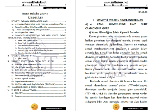 Ticaret Hukuku-2 1. Dönem Part-2 (2020-2021)-AKHF-Konu Anlatım Kitapçığı