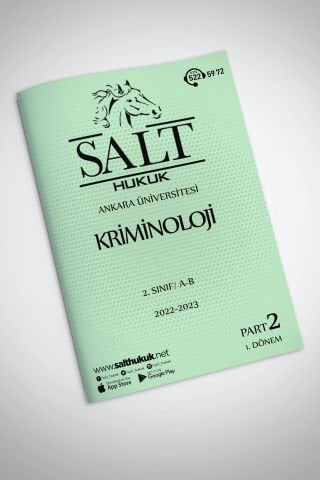 KRİMİNOLOJİ Amfi A-B 1. Dönem Part-2 (2022-2023)-AÜHF-Konu Anlatım Kitapçığı