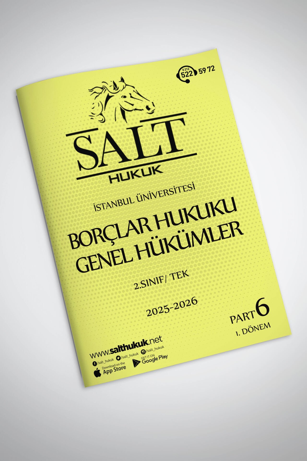 Borçlar Genel Hukuku Tek 1. Dönem Part-6 (2025-2026)-İÜHF-Konu Anlatım Kitapçığı
