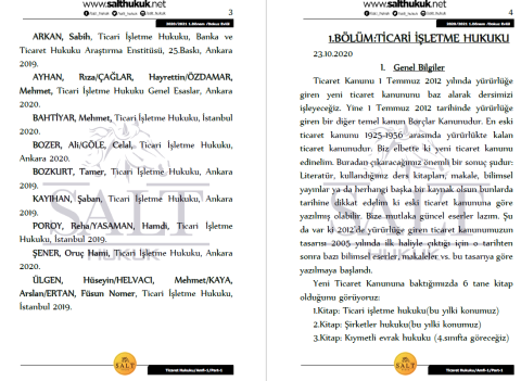 Ticaret İşletme ve Şirketler Hukuku Amfi 1 1. Dönem Part-1 (2020-2021)-DEÜ-Konu Anlatım Kitapçığı