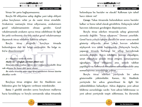 İcra ve İflas Hukuku 1. Dönem Part-2 (2020-2021)-AKHF-Konu Anlatım Kitapçığı