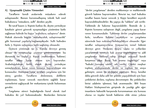 Medeni Usul Hukuku Amfi 1 1. Dönem Part-1 (2020-2021)-DEÜ-Konu Anlatım Kitapçığı