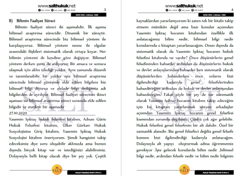 Hukuk Felsefesi Amfi 2 1. Dönem Part-1 (2020-2021)-DEÜ-Konu Anlatım Kitapçığı