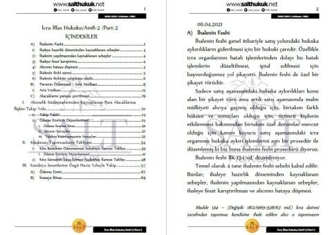 İcra ve İflas Hukuku Amfi 2 2. Dönem Part-2 (2020-2021)-DEÜ-Konu Anlatım Kitapçığı