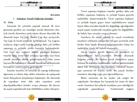 Hukuk Başlangıcı 1. Dönem Part-3 (2020-2021)-AKHF-Konu Anlatım Kitapçığı