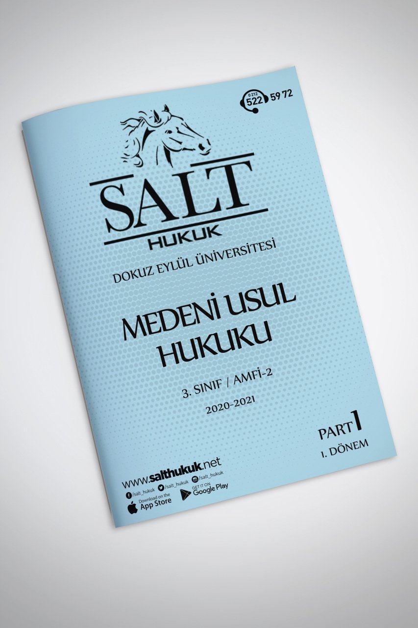 Medeni Usul Hukuku Amfi 2 1. Dönem Part-1 (2020-2021)-DEÜ-Konu Anlatım Kitapçığı