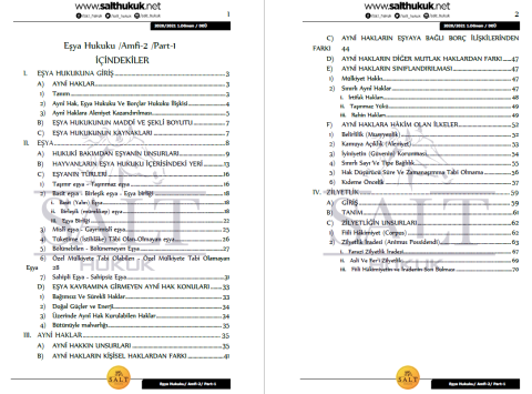 Eşya Hukuku Amfi 2 1. Dönem Part-1 (2020-2021)-DEÜ-Konu Anlatım Kitapçığı